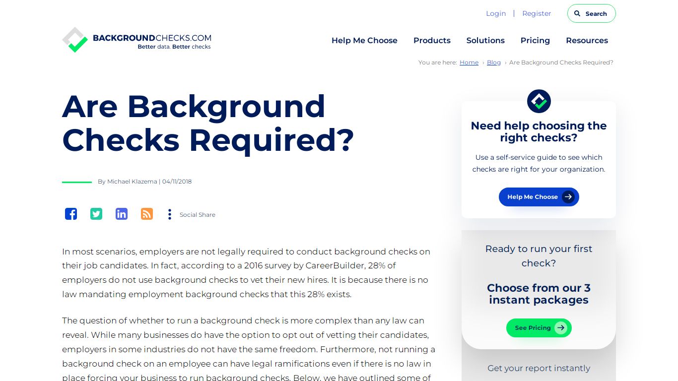 Are Background Checks Required?